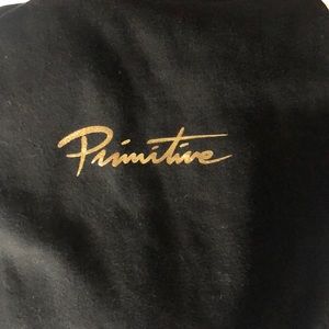 Primitive Black Nuevo Gold hoodie with gold label